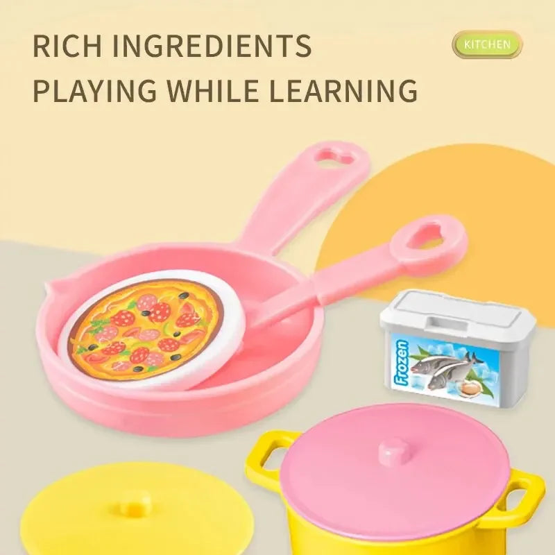 Mini Kitchen Play Set For Kids – Pretend Cooking Toy