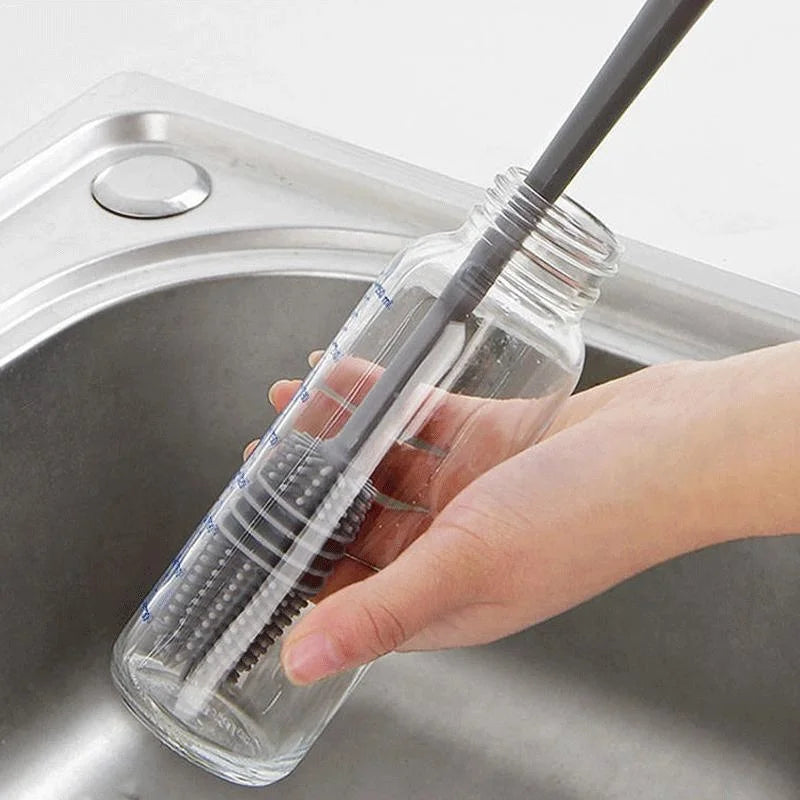 Silicone Bottle And Cup Cleaning Brush With Long Handle