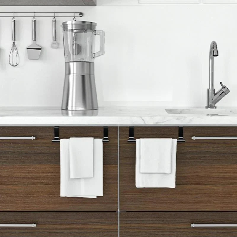 Over Cabinet Stainless Steel Towel Rack Organizer