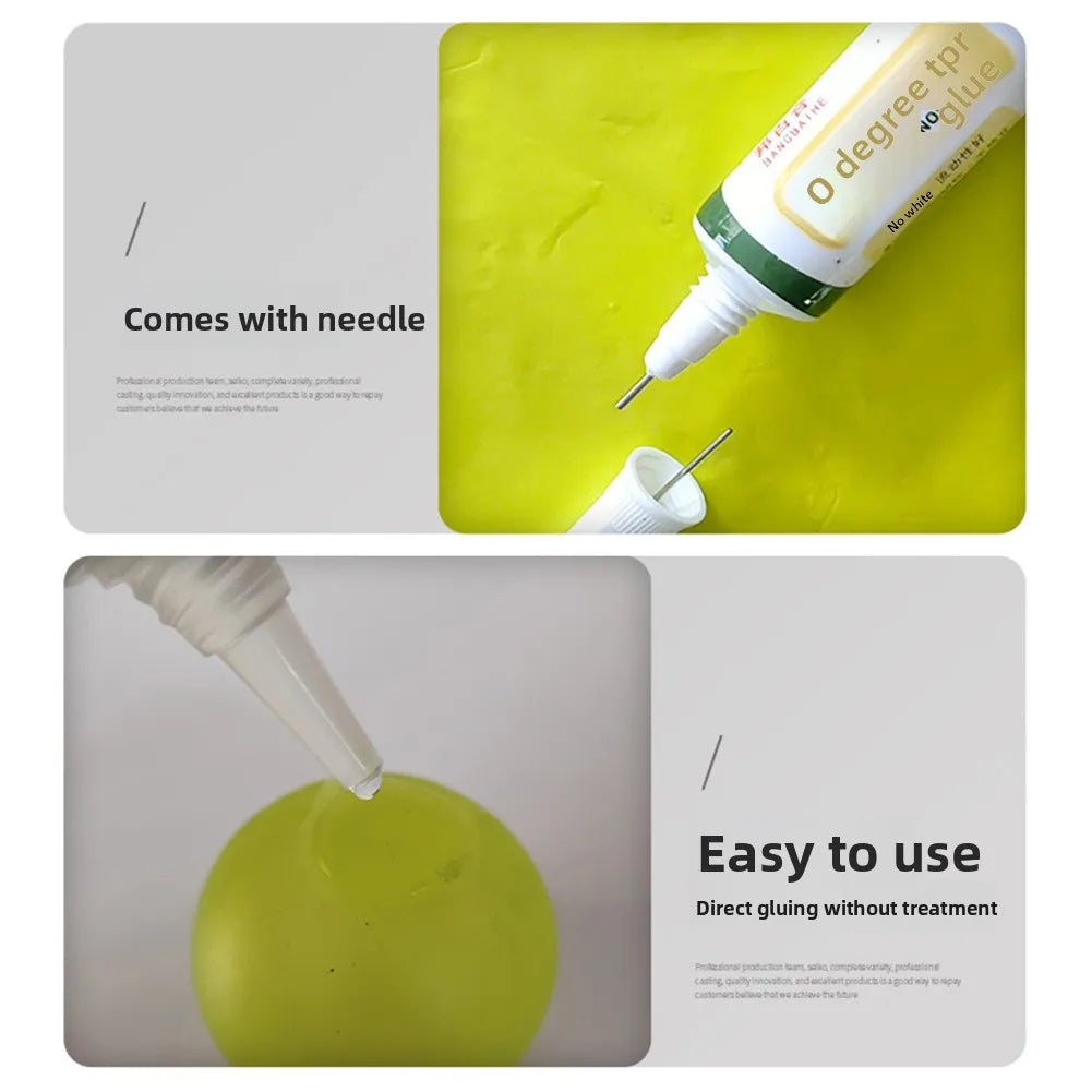 TPR Craft Glue for Squishy Toy Repair – Clear, Flexible Bond
