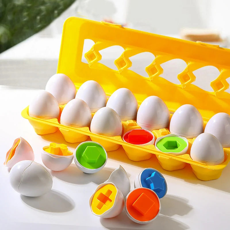 Montessori Egg Shape Matching Puzzle Toy for Toddlers