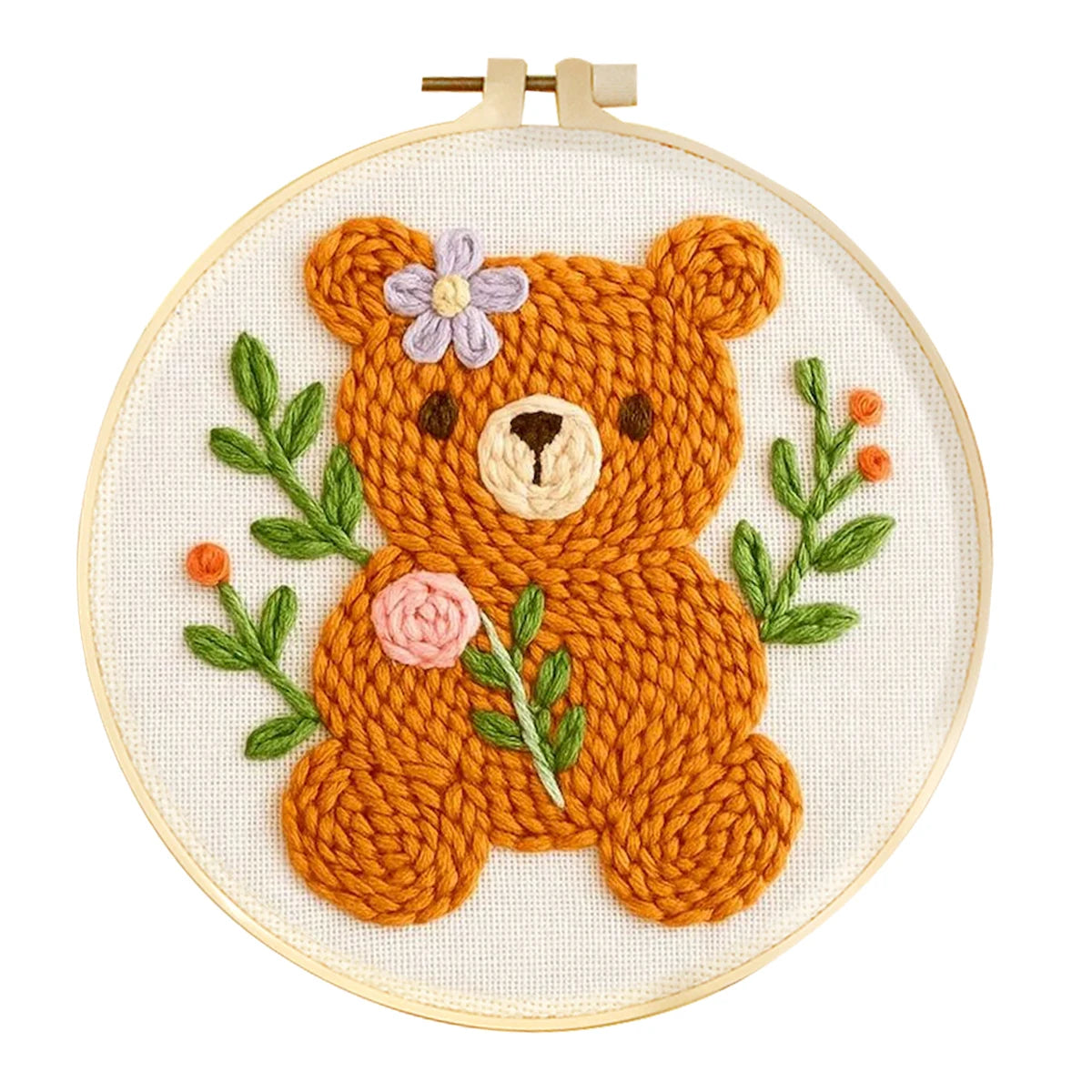 CCX-1064-2020 Color Punch Needle Embroidery Kit With Hoop – Animal Design