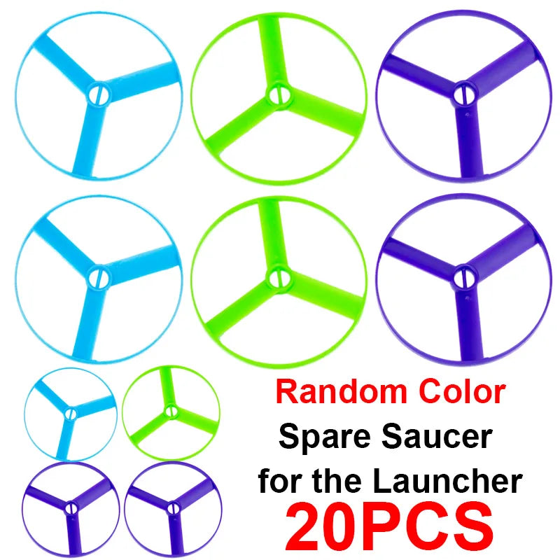 green Color Flying Saucer Disc Launcher Toy – Pull String UFO Game