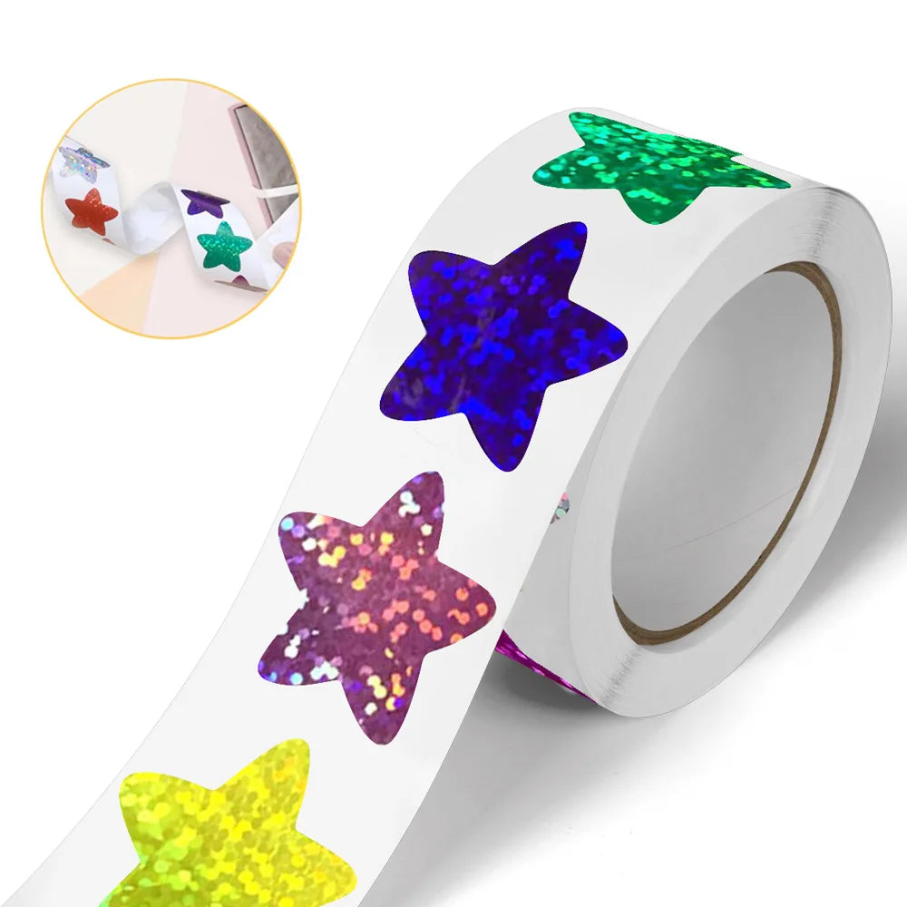 Holographic Star Sticker Roll for Kids Crafts