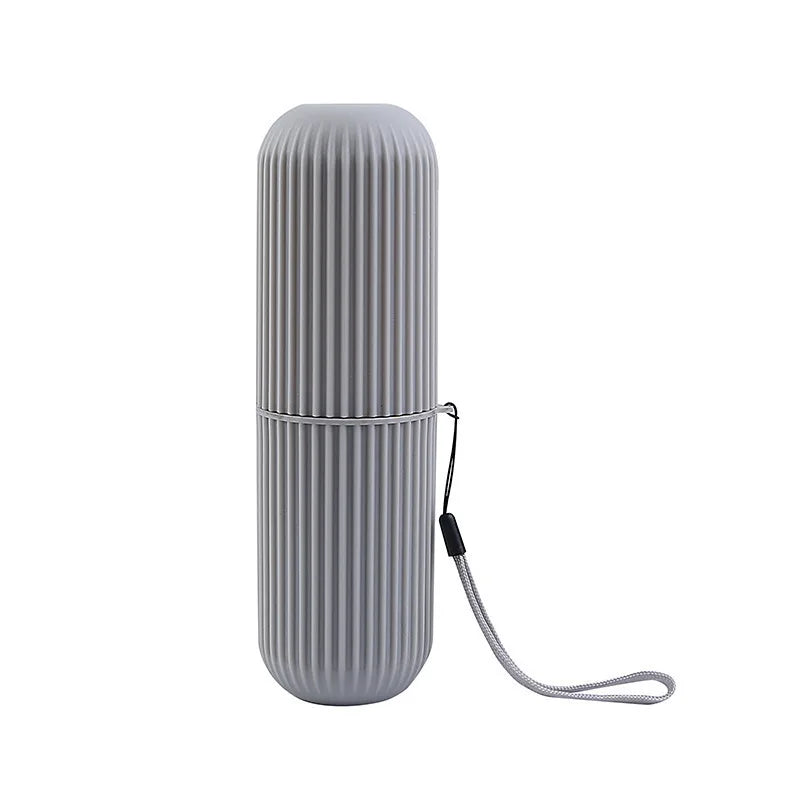 Grey Color Travel Toothbrush And Toothpaste Case – Ventilated Holder
