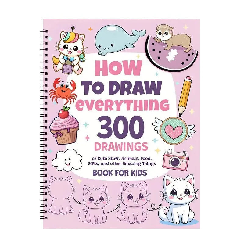 A-1book Color How To Draw Anything Book – 300 Easy Cute Step Drawings