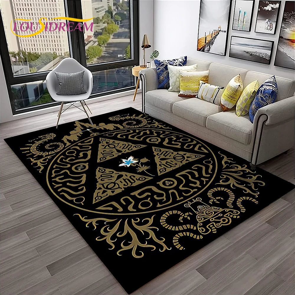 Gothic Witchcraft Ouija Tarot Non-Slip Printed Area Rug