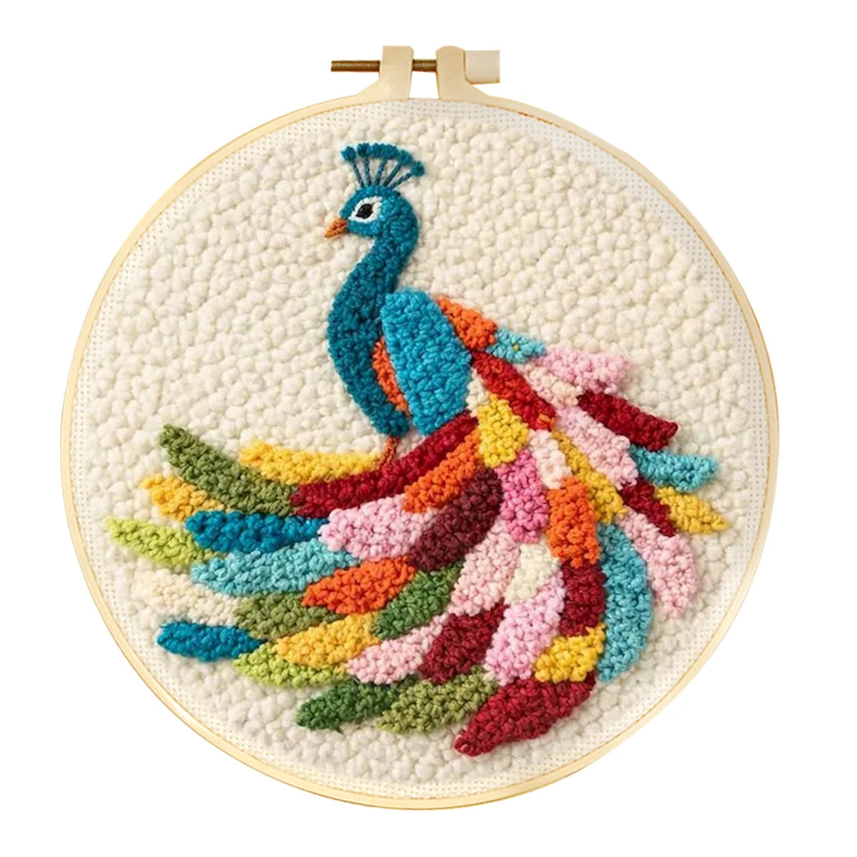 CCX-1070-2020 Color Punch Needle Embroidery Kit With Hoop – Animal Design