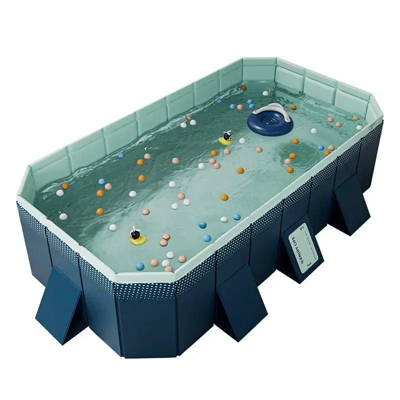 210cm Color Large Outdoor Family Swimming Pool – Foldable Garden Pool