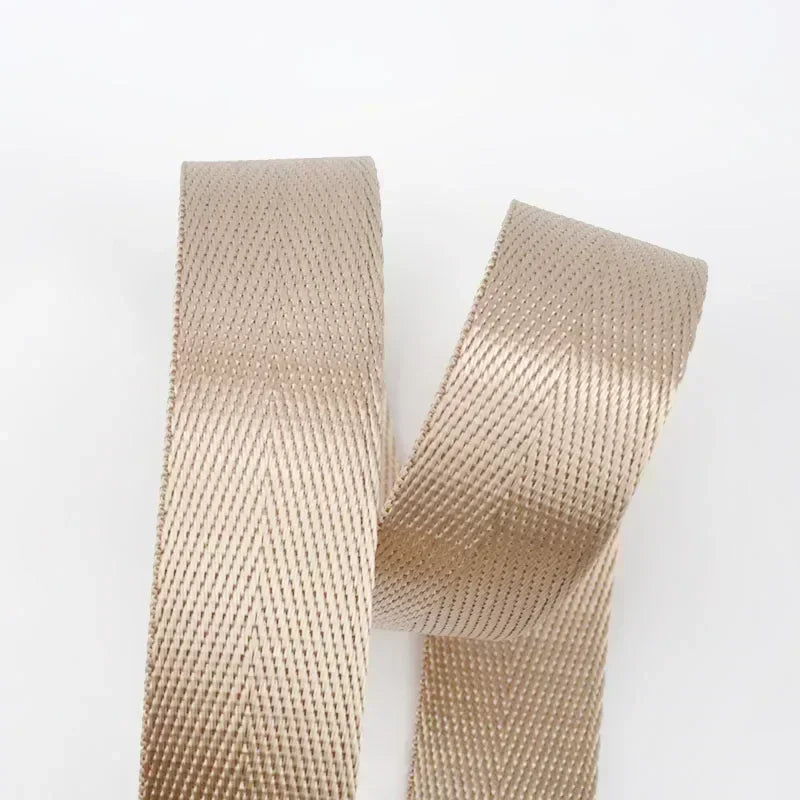 Beige Color Nylon Webbing Strap Tape for Bags and Backpacks