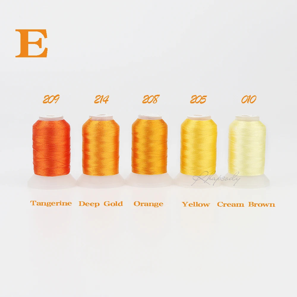 209 214 208 205 010 Color 40wt Polyester Embroidery Thread Set 60 Colors 550 Yards