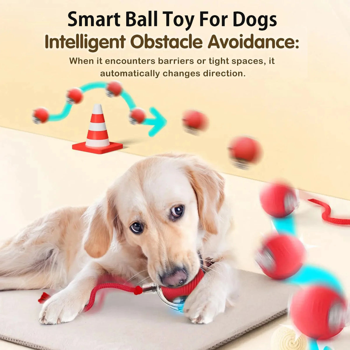 Interactive Rolling Dog Ball Toy – Rechargeable Motion