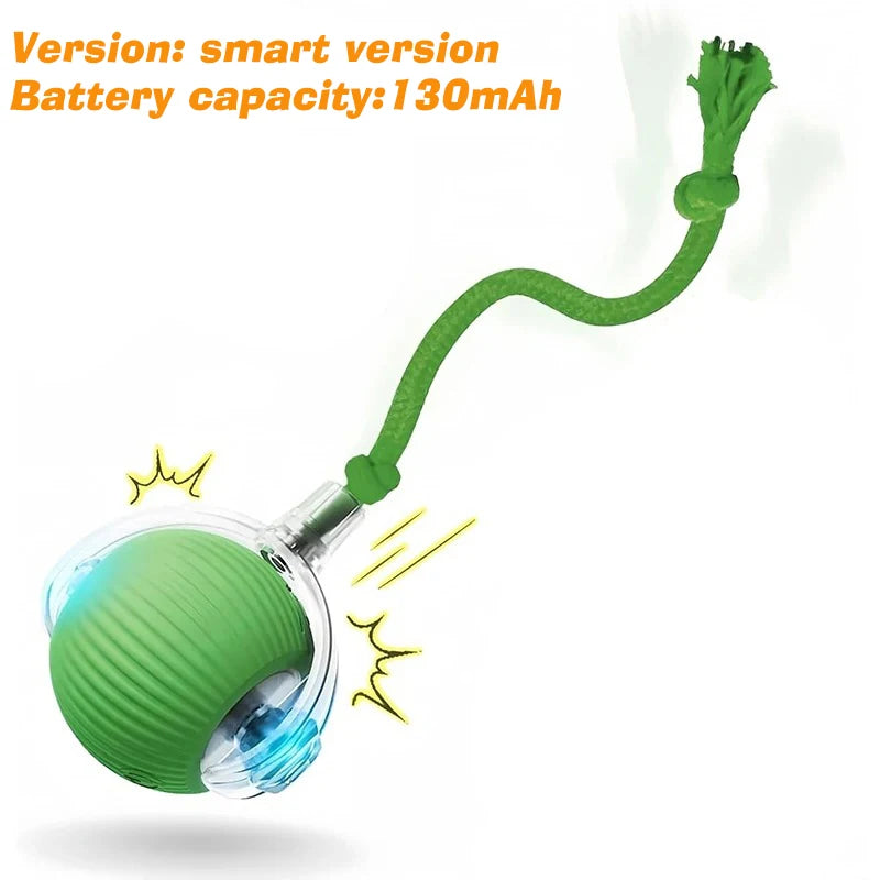 Green Tail Ball Color Interactive Rolling Dog Ball Toy – Rechargeable Motion