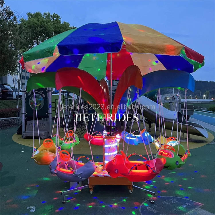 Kids Electric Flying Fish Carousel Swing Ride