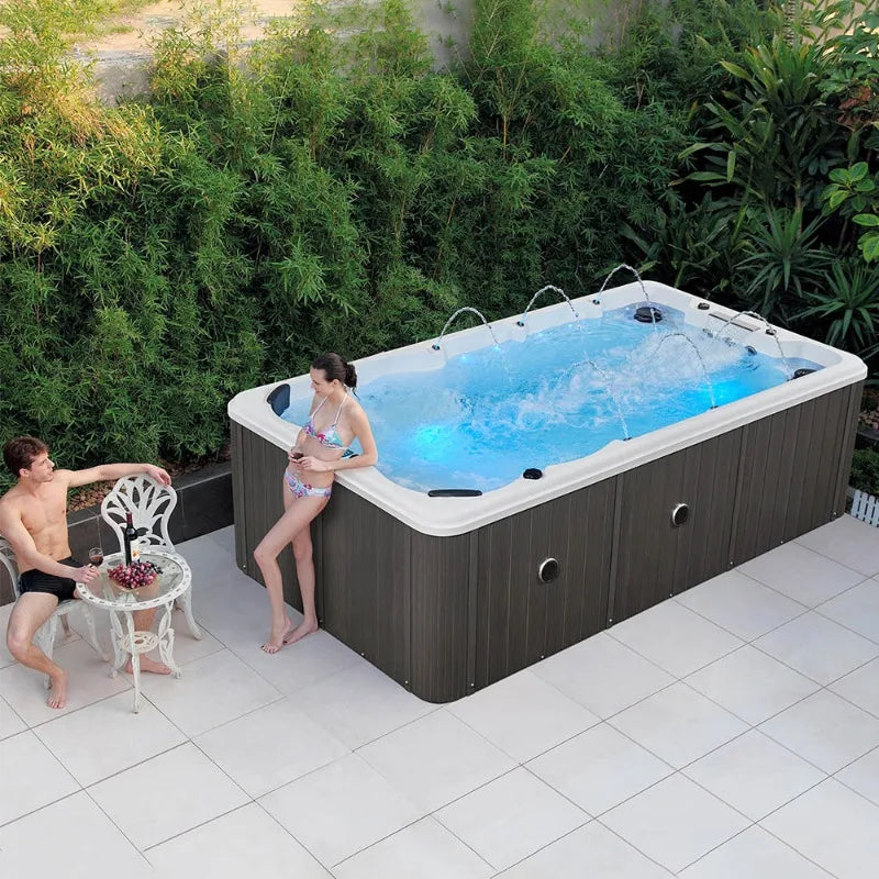Outdoor Whirlpool Spa Tub With Massage Jets For 8 People