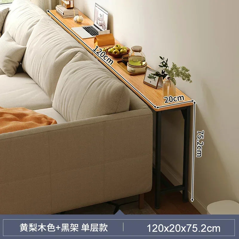 Model5 Color Slim Behind-Sofa Console Table With Wood Top