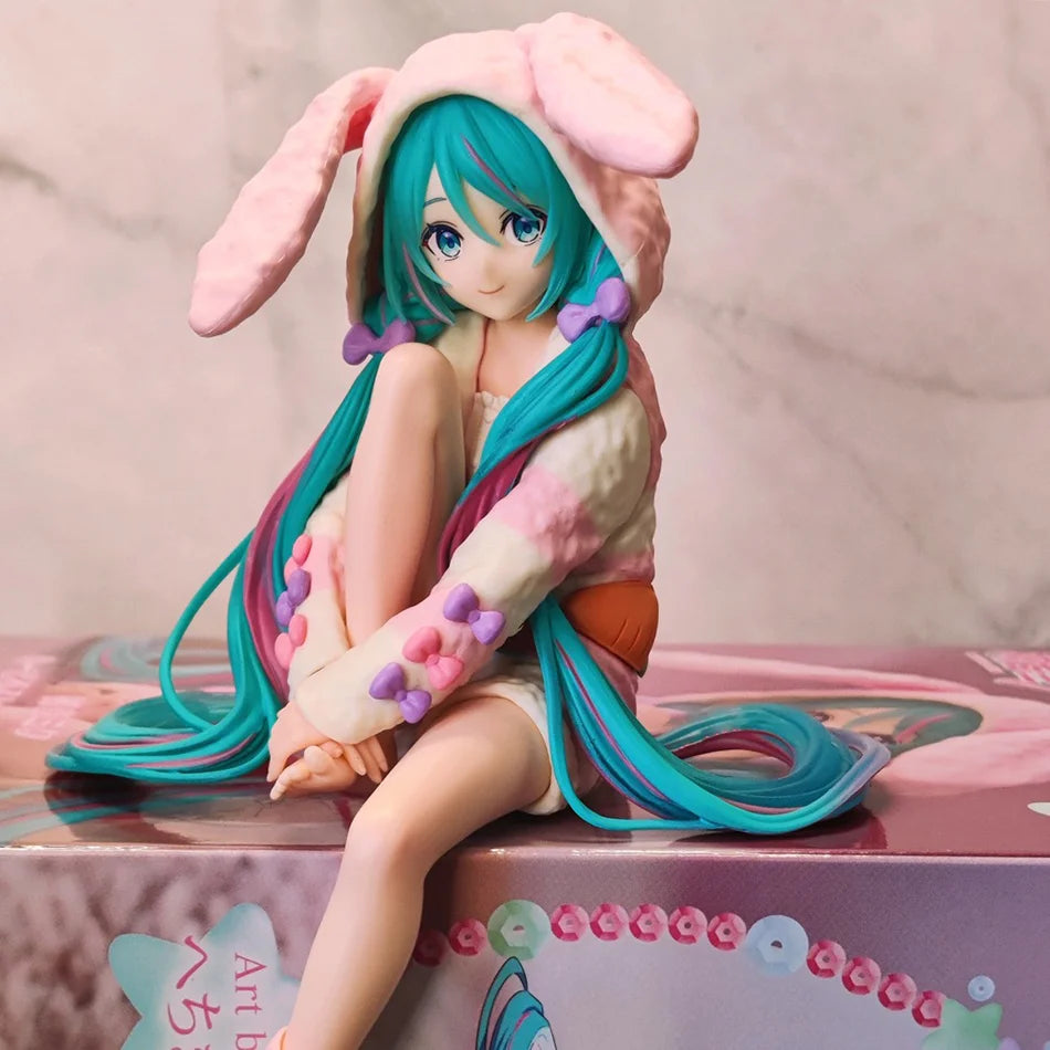 Anime Bunny Pajama Figure – 14 cm PVC Noodle Stopper
