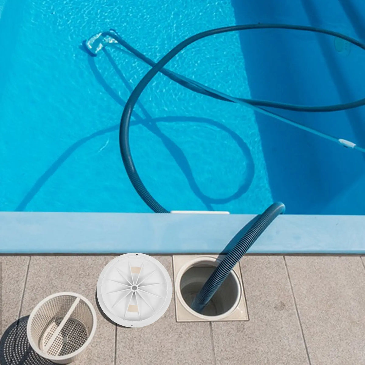Round Pool Skimmer Lid Cover – ABS Debris Guard Replacement