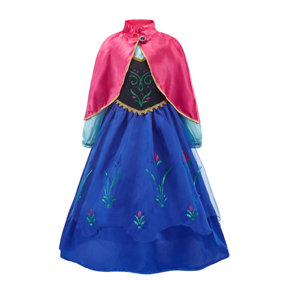 DA02 Color Girls Princess Party Dress Costume – Ankle-Length