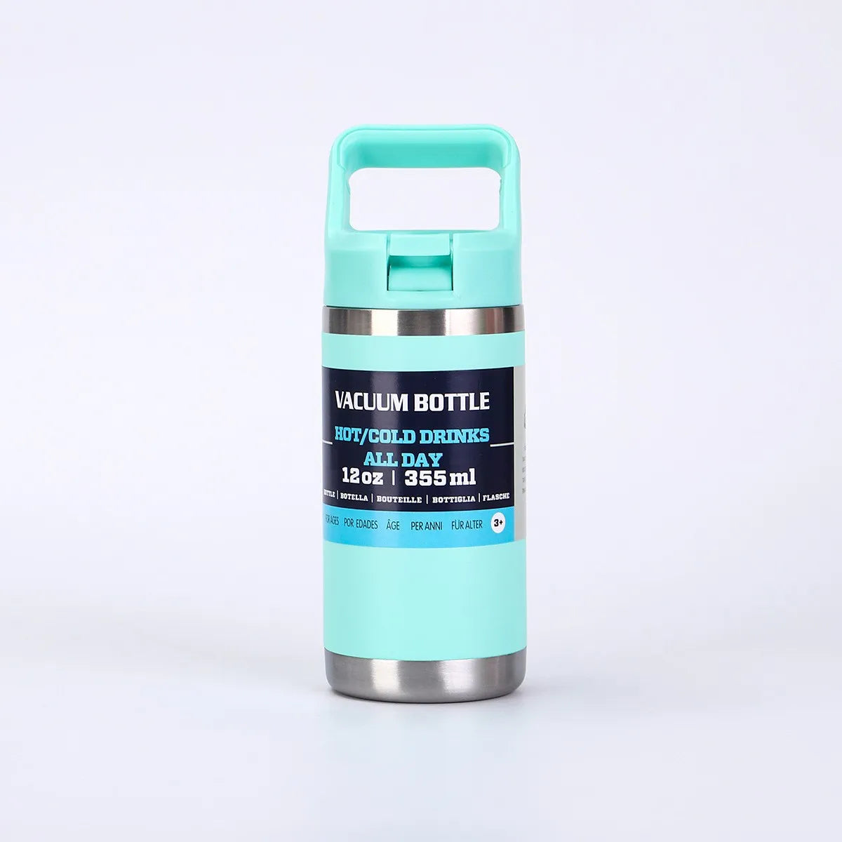 Mint Green Color 12 oz Insulated Tumbler With Handle And Straw Lid