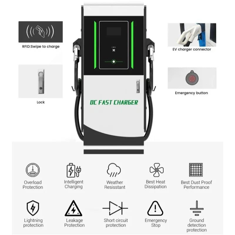 DC Fast EV Charging Station CCS1 CCS2 NACS 240kW