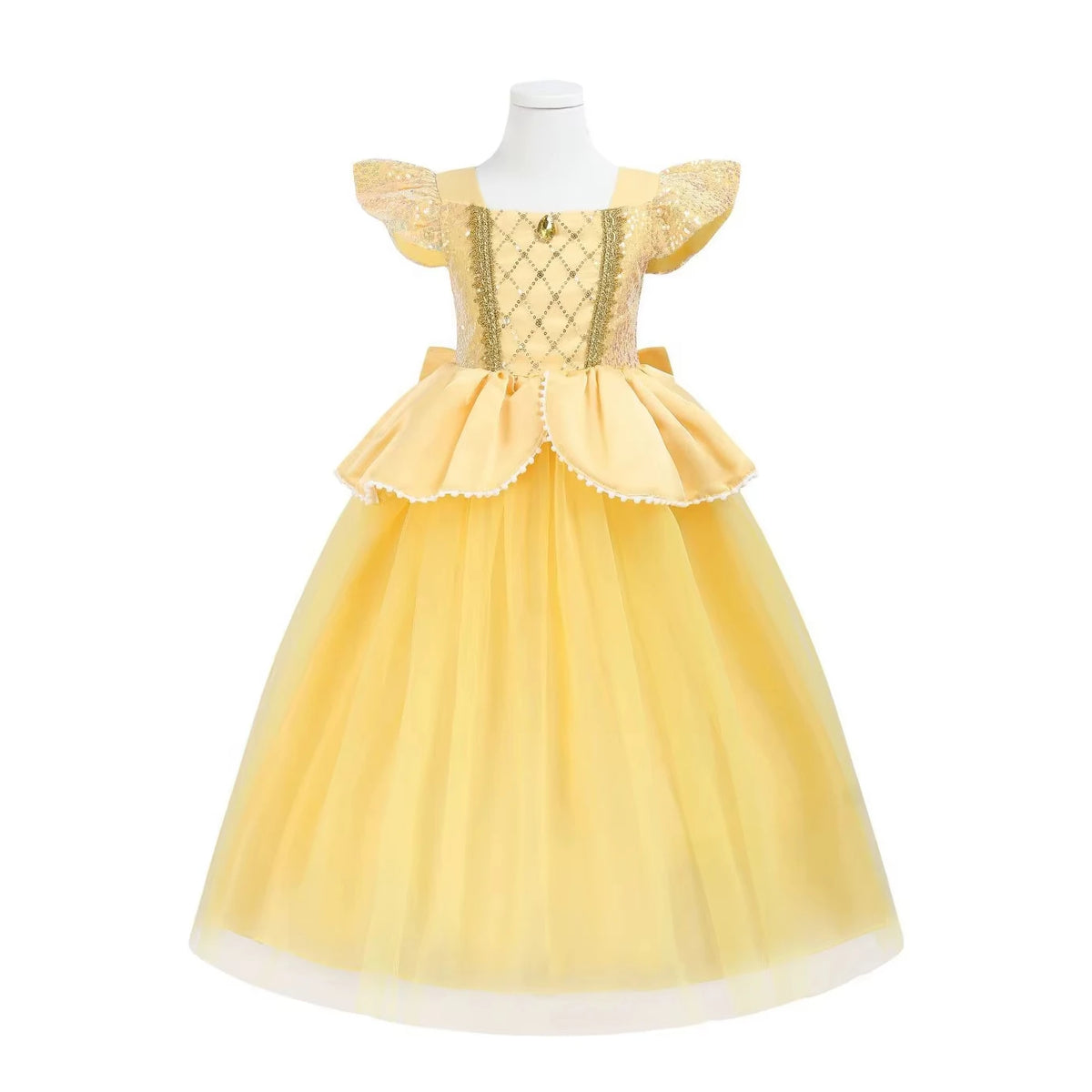 Girls Belle Princess Costume Dress For Parties & Play