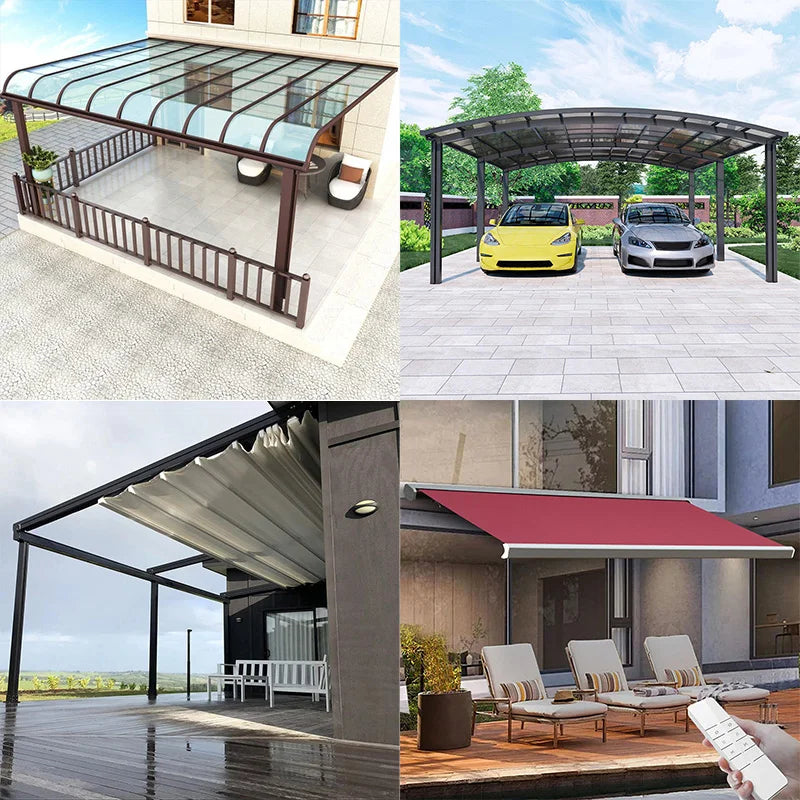 Electric Retractable Patio Awning With Aluminum Frame