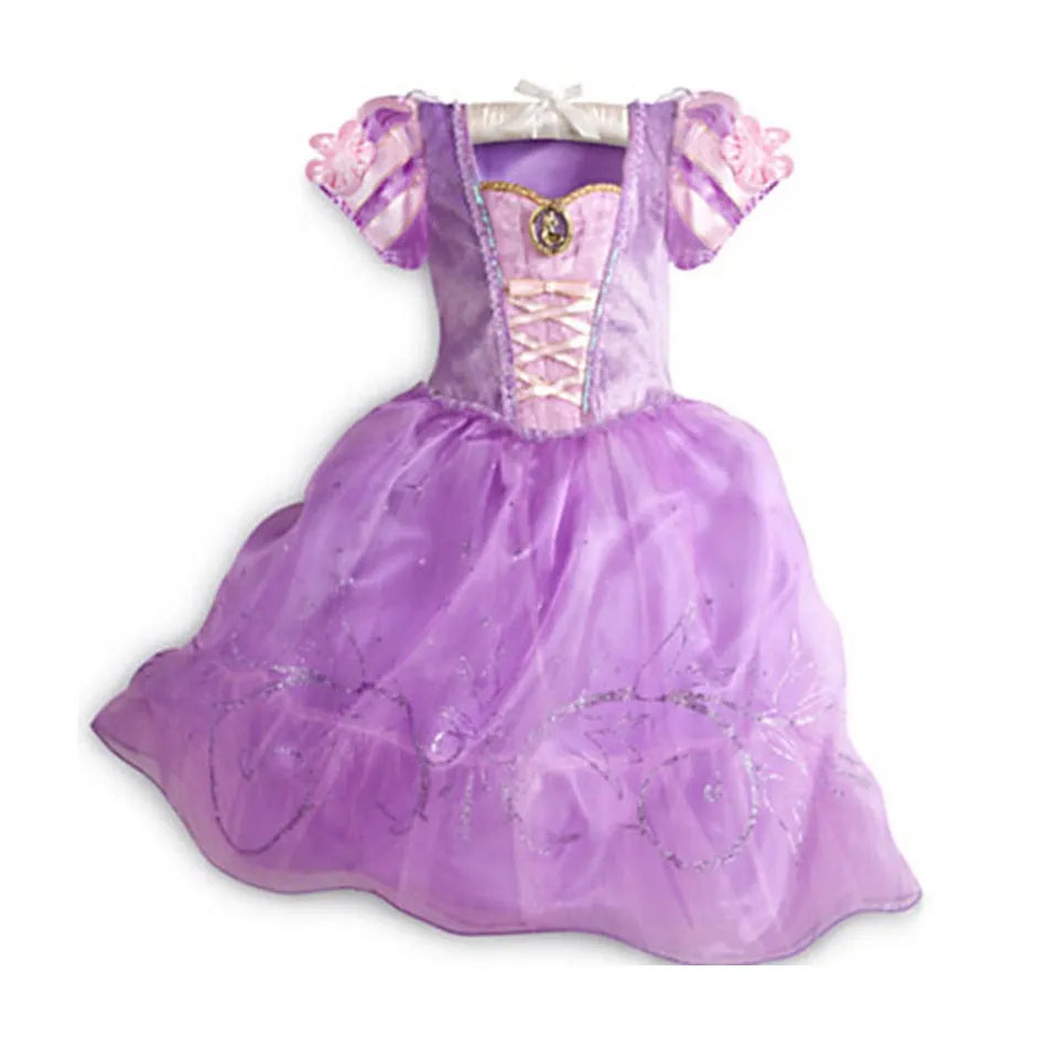 DR07 Color Girls Princess Party Dress Costume – Ankle-Length