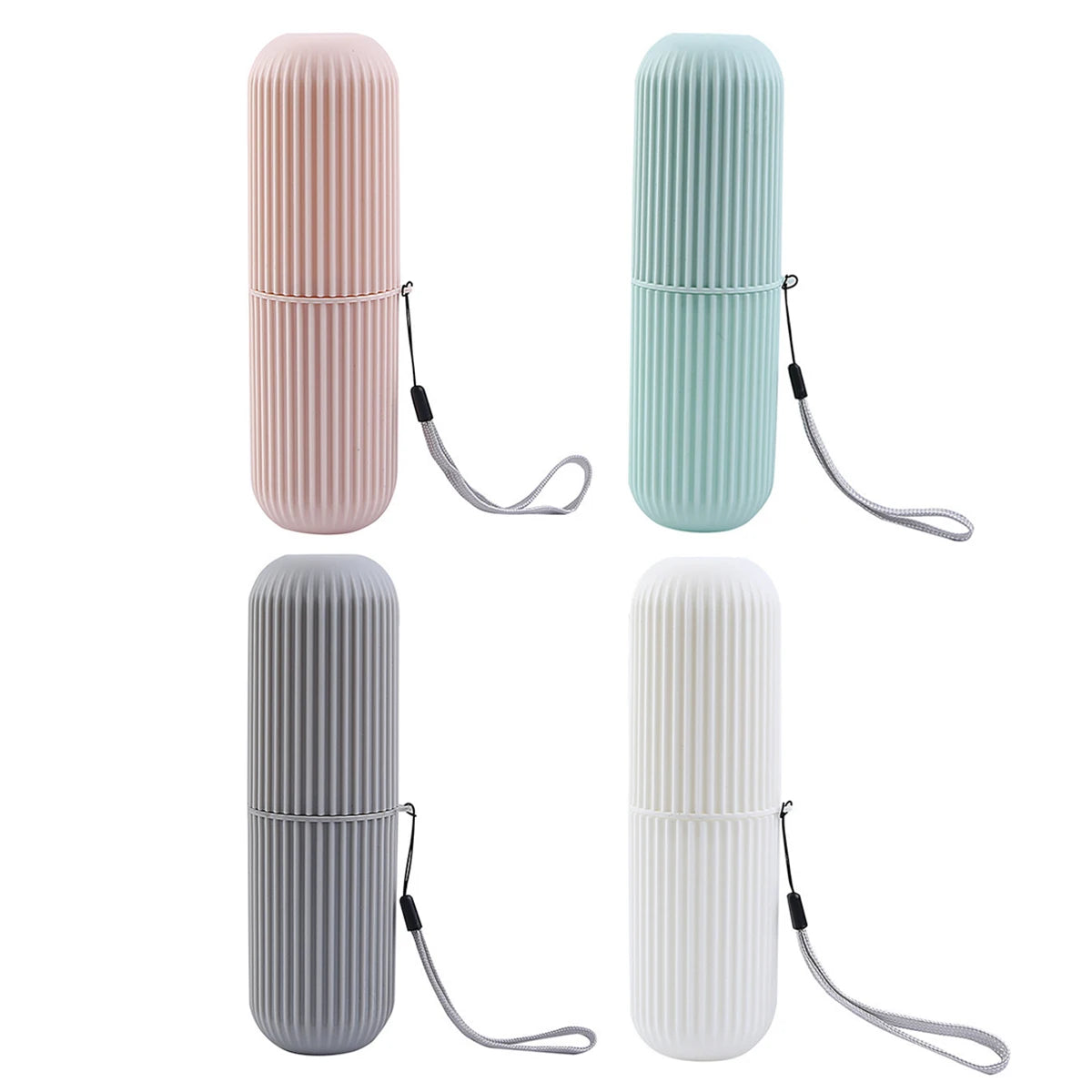 4pcs Color Travel Toothbrush And Toothpaste Case – Ventilated Holder