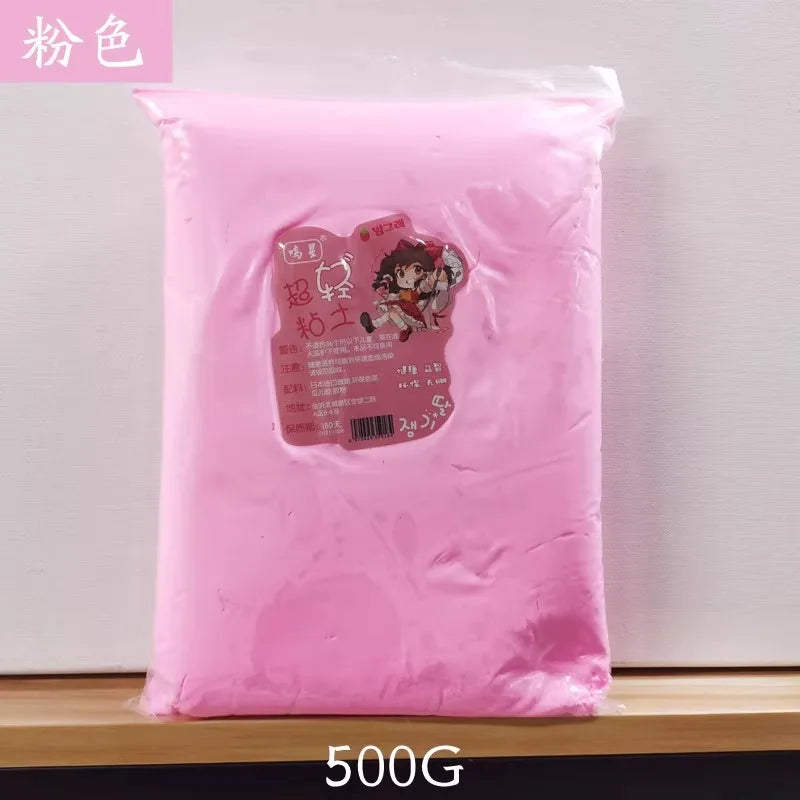 Pink 500g Color Super Light Modeling Clay Set for Kids DIY Crafts