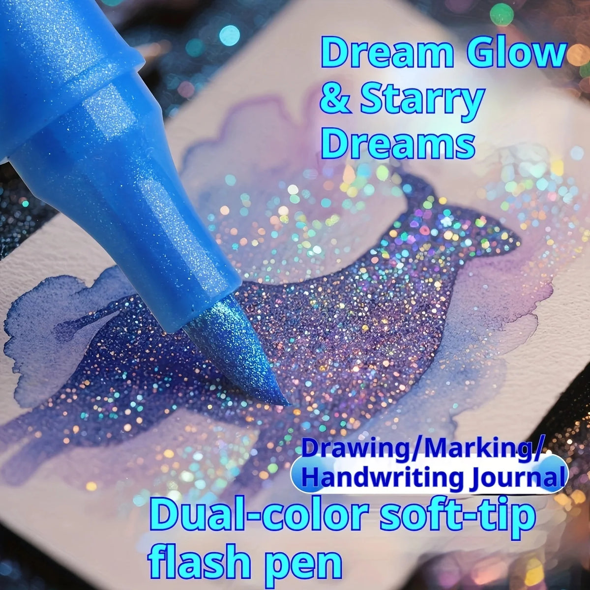Double-Ended Glitter Pens Set – 24 Fast-Drying Colors