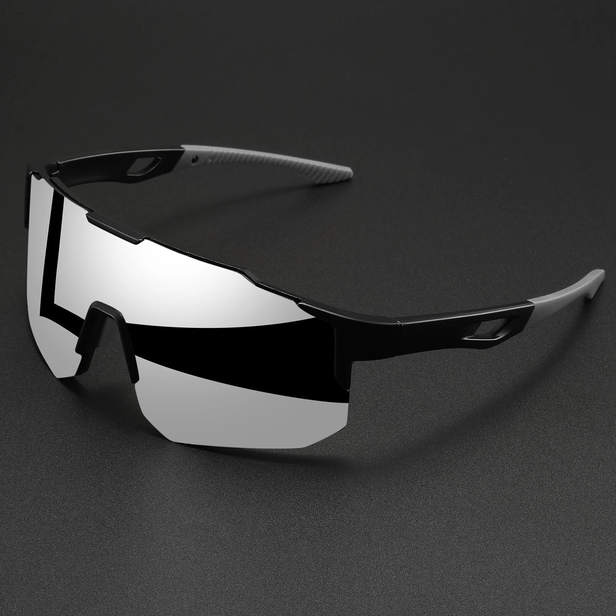 C6-silver mirror Color Name Oversized Wraparound Sports Sunglasses With UV400 Shield