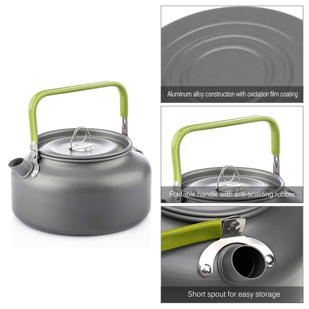 Aluminum Camping Kettle 1.1L – Lightweight Outdoor Teapot