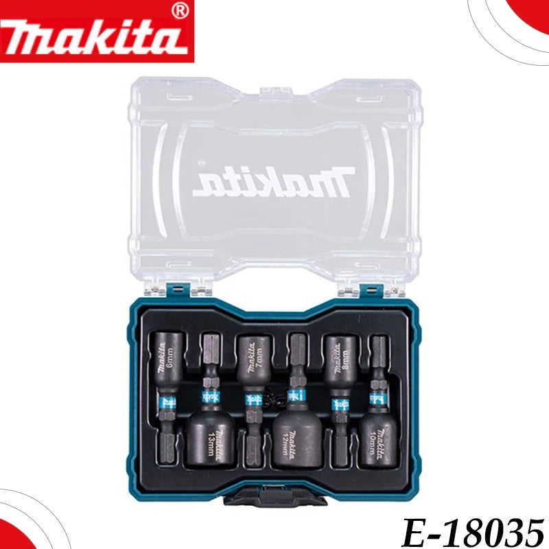 Magnetic Impact Nut Driver Bit Set With Case, 6-Piece