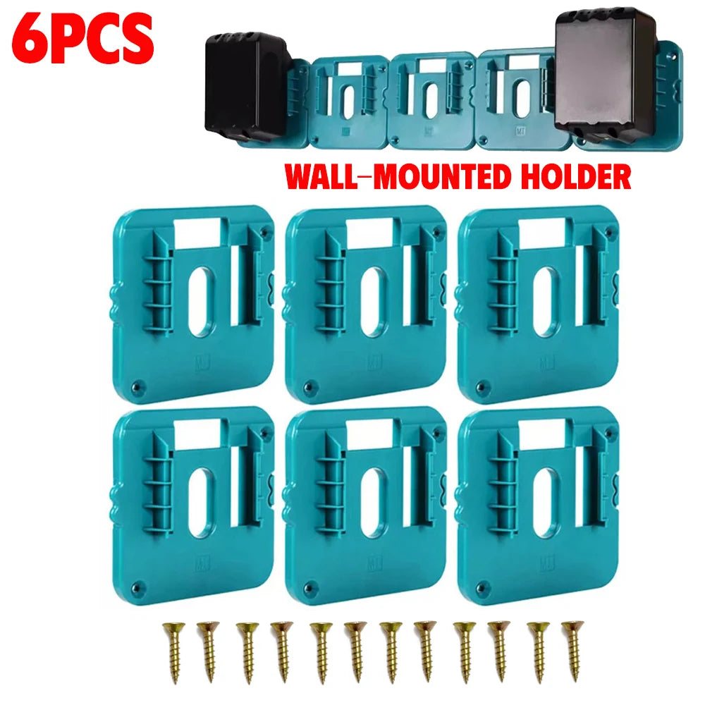 6-Slot Battery Holder for Makita 18V – Portable Rack Caddy
