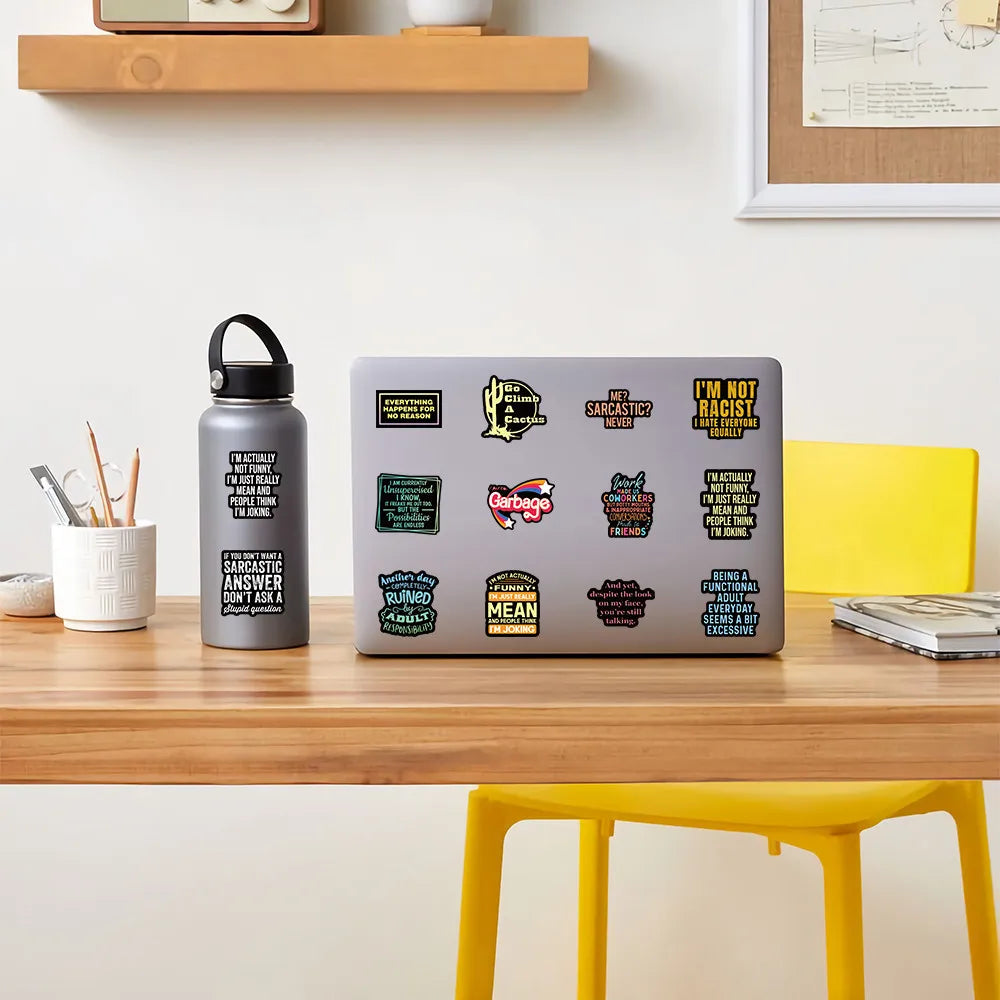 102-Piece Motivational Quote Stickers Set for Journals