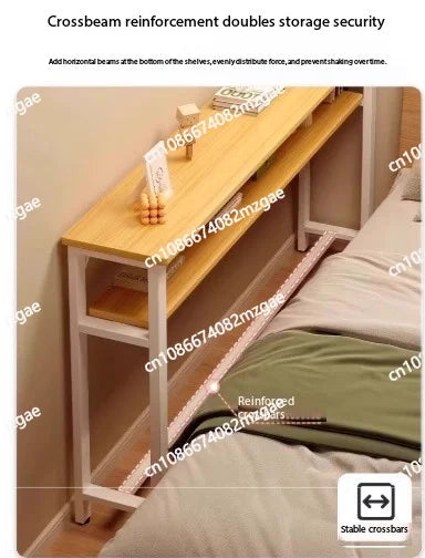 Slim Behind-Sofa Console Table With Wood Top