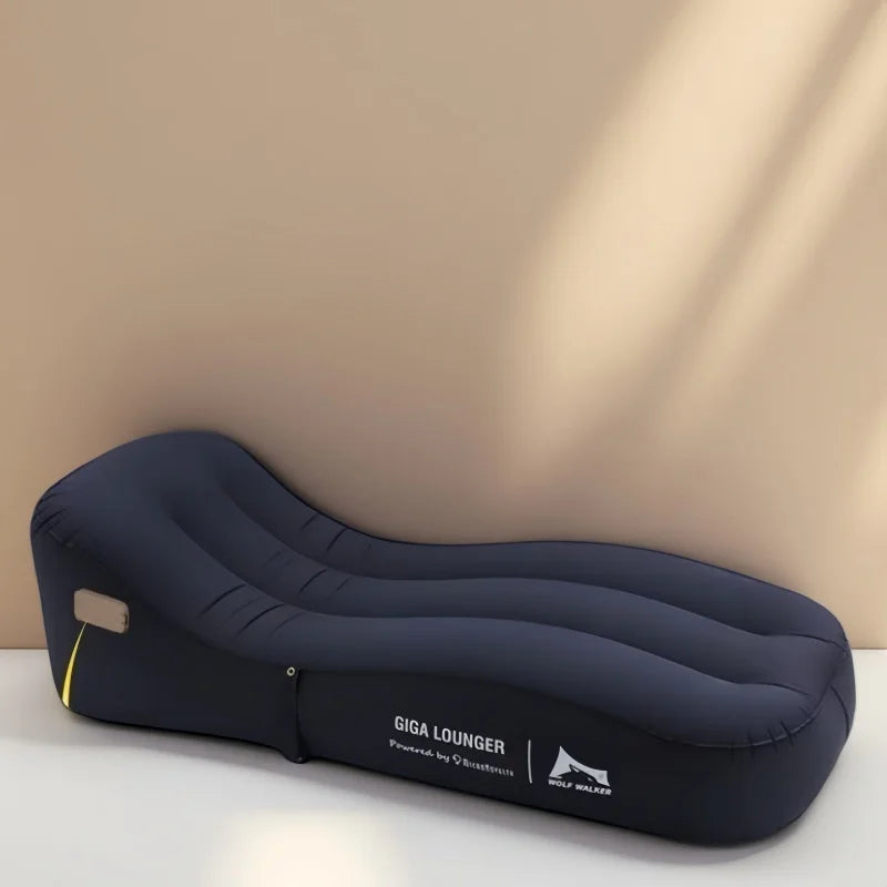 Navy Blue Color Automatic Camping Inflatable Sofa Chair With Air Pump