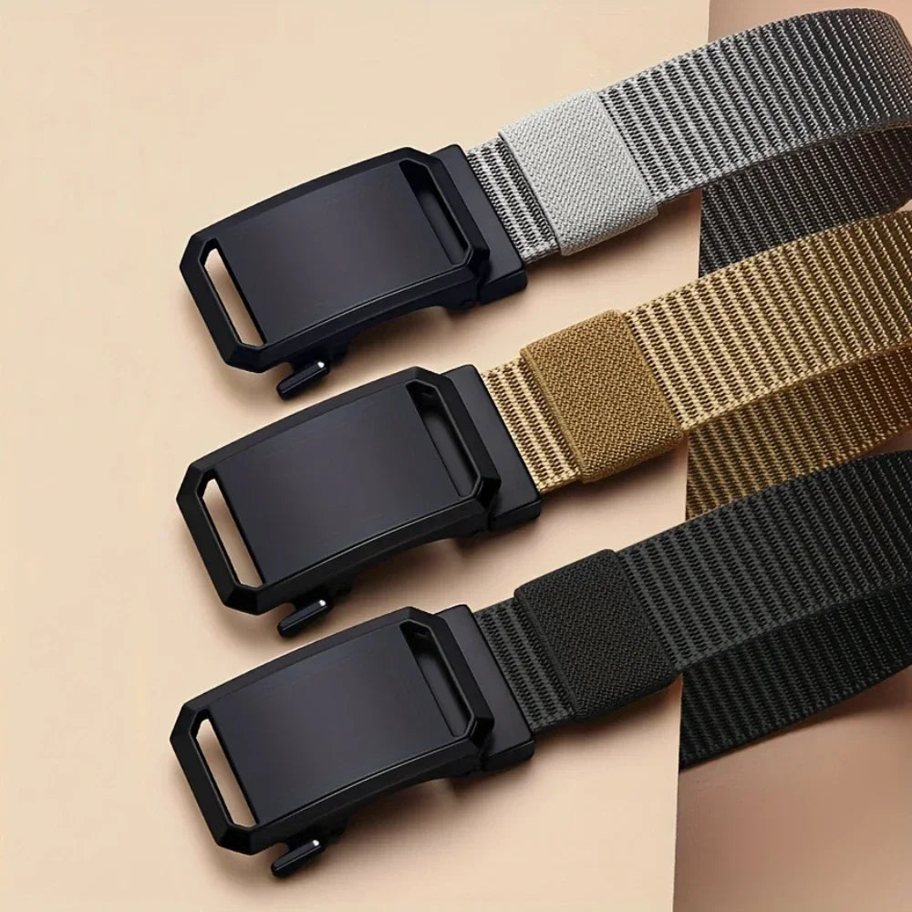 Men’s Canvas Tactical Belt With Automatic Buckle