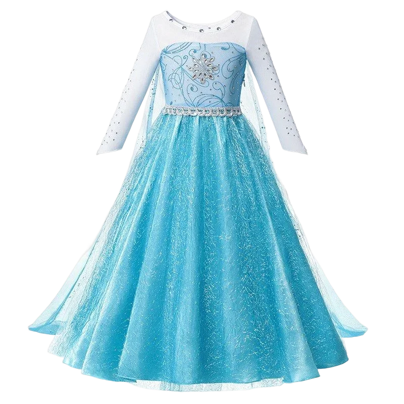 L Color Girls Princess Costume Dress – Long Sleeve Party Outfit