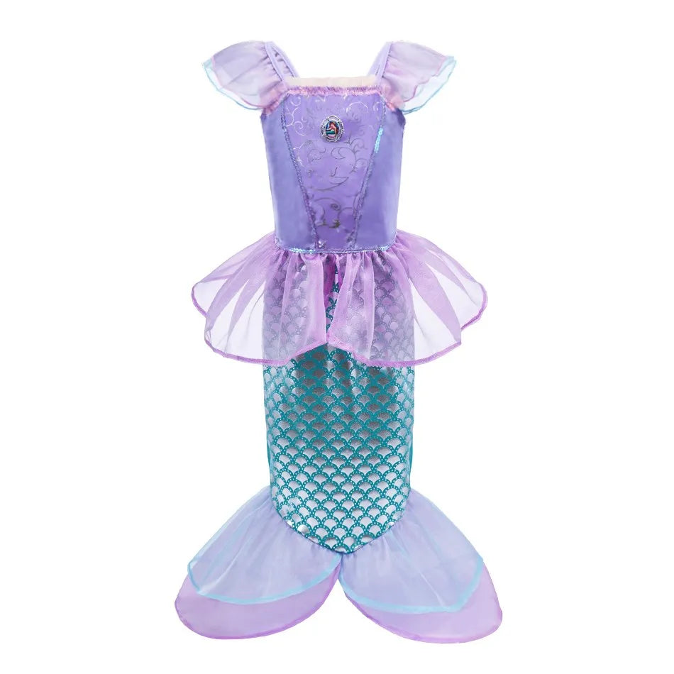 DD05 Color Girls Princess Party Dress Costume – Ankle-Length