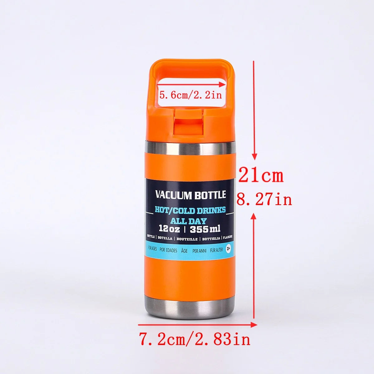 12 oz Insulated Tumbler With Handle And Straw Lid