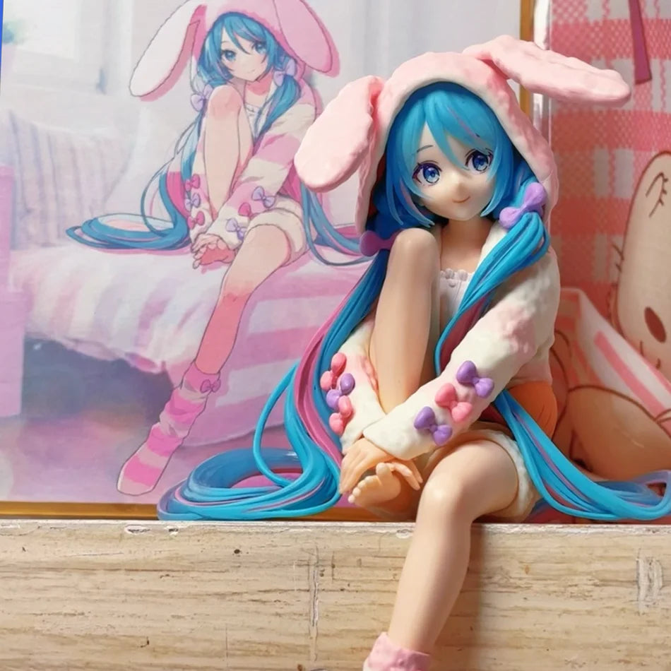 Anime Bunny Pajama Figure – 14 cm PVC Noodle Stopper