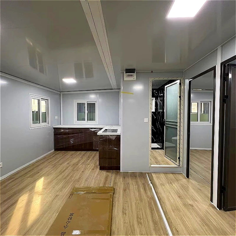 Expandable Prefab Container House With 2 Bedrooms & Bath