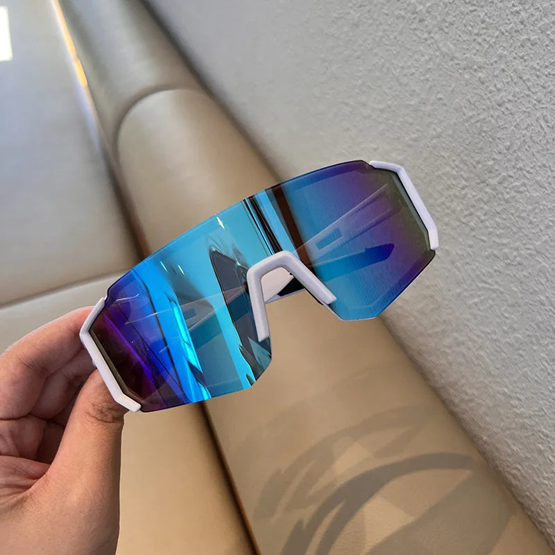 white blue Color Outdoor Sports UV400 Cycling Glasses – Sandproof Shield