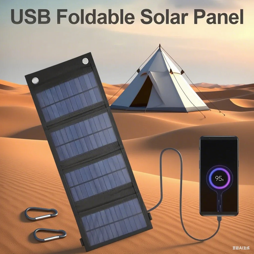 4-fold solar panel Color Foldable 100W Solar Panel Charger With USB 5V Output
