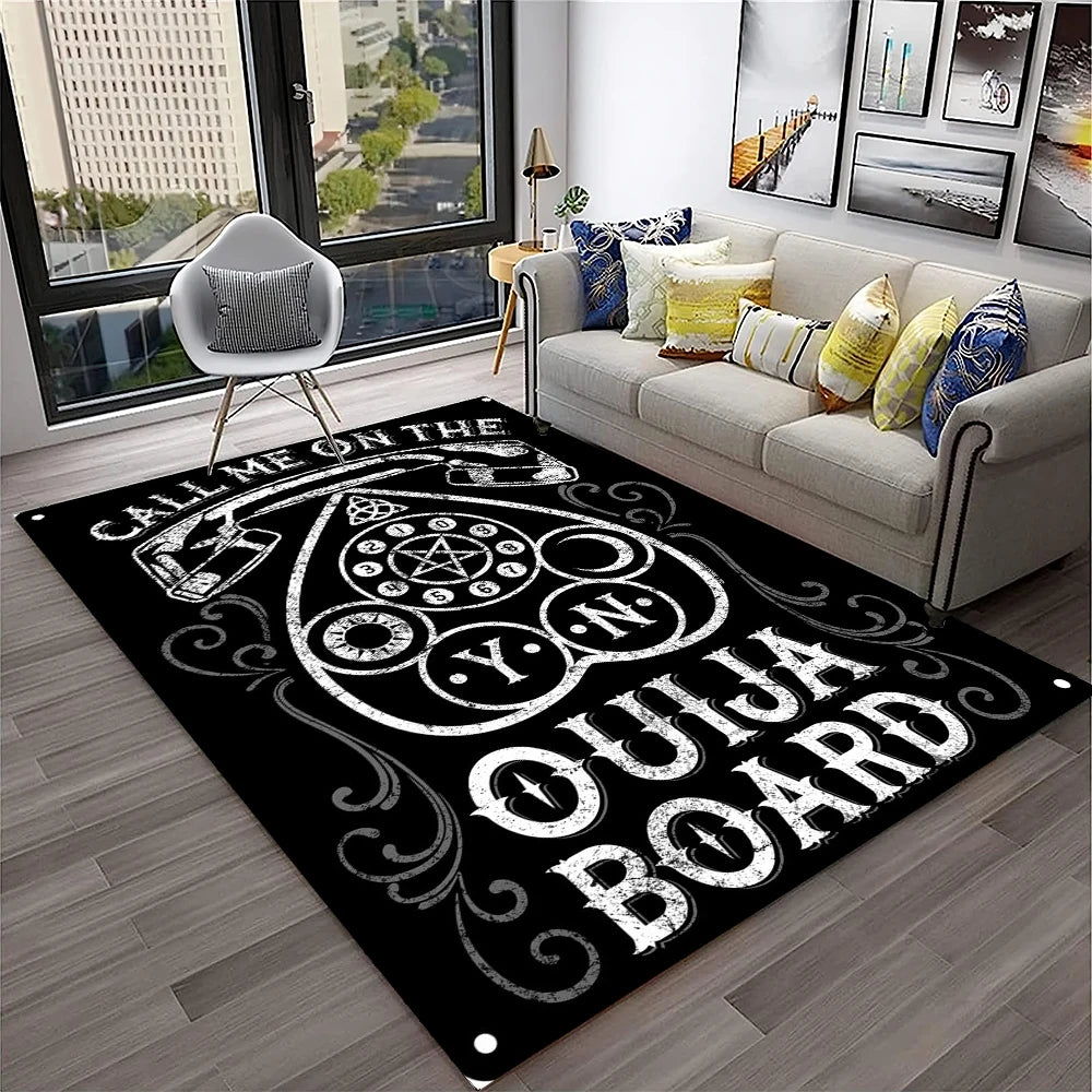 2507291109 Color Gothic Witchcraft Ouija Tarot Non-Slip Printed Area Rug