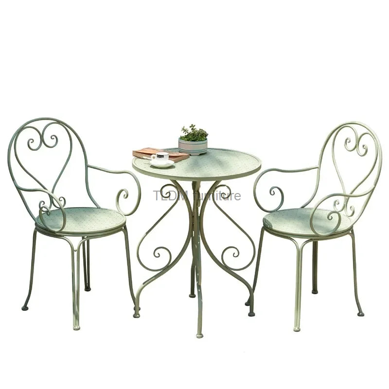 Metal Garden Bistro Table And Chair Set For Outdoors