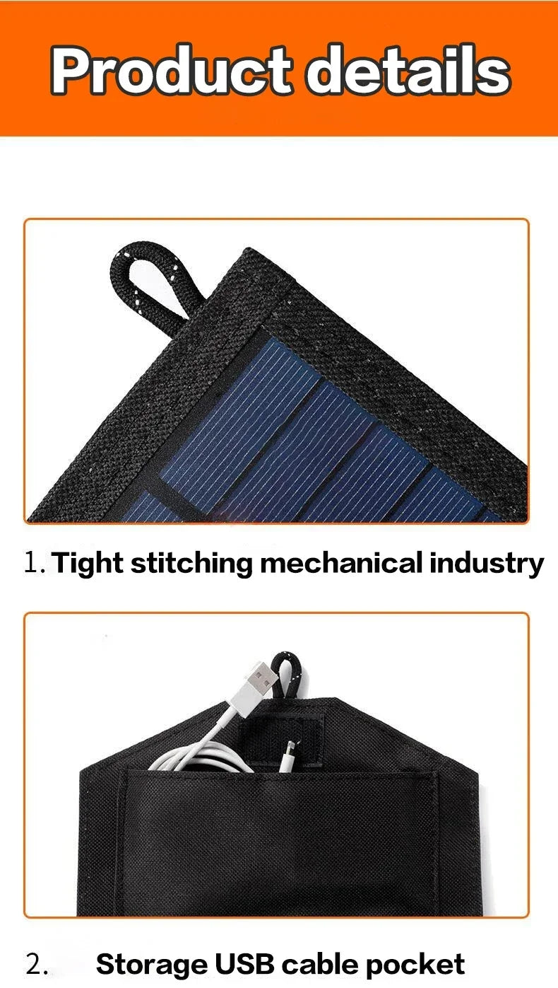 Foldable 100W Solar Panel Charger With USB 5V Output