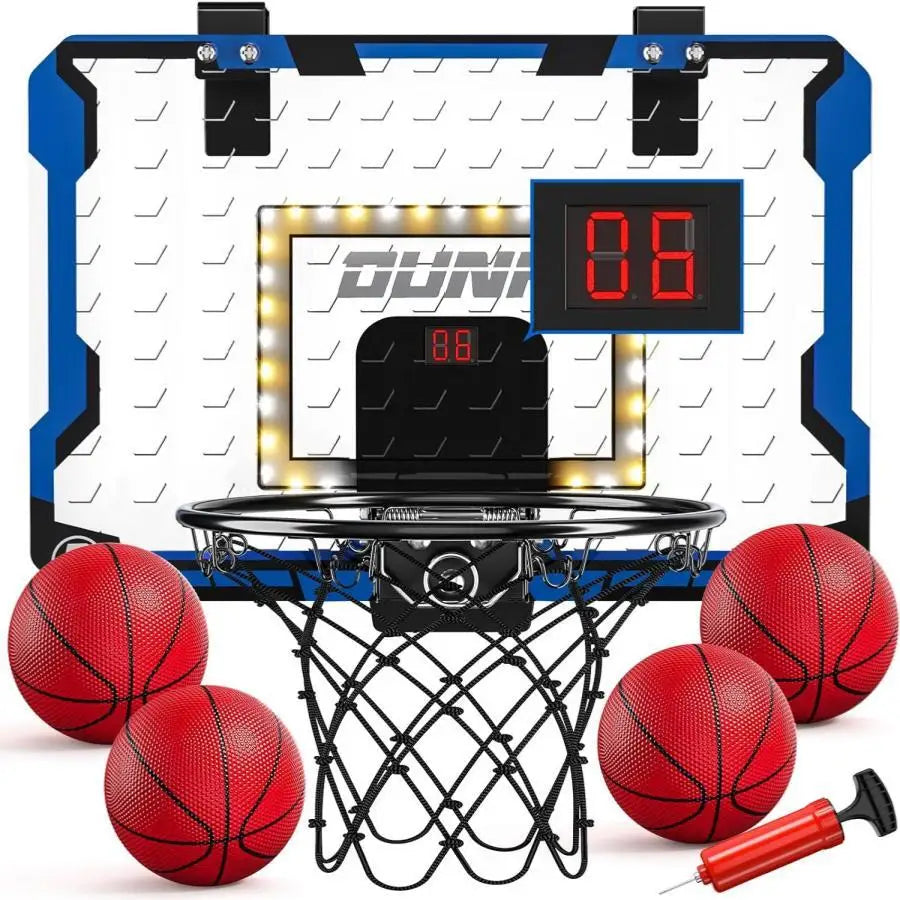 LED Light Wall-Mounted Basketball Hoop Game Set